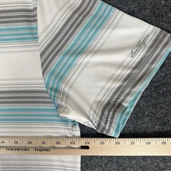 Ben Hogan‎ Shirt Mens Large White Blue Golf Polo Performance Short Sleeve Adult​ - Picture 7 of 7